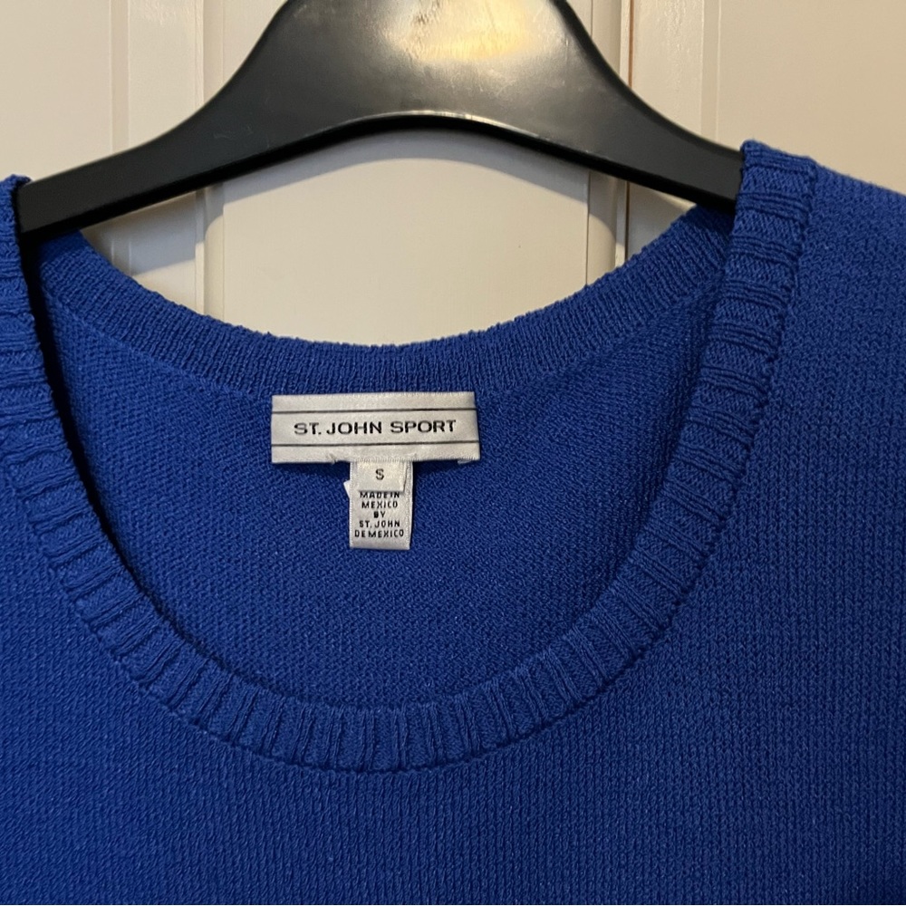 St John Sport - Cobalt Blue Knit Tank - Picture 4 of 6